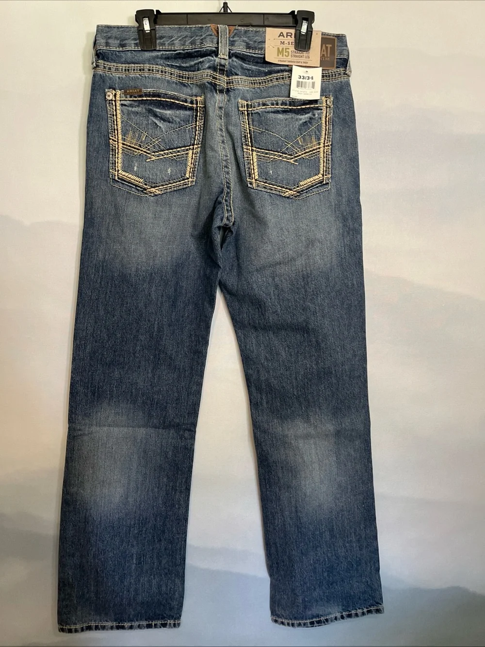 Ariat M5 Men's Straight-Leg&Fit through seat&thigh 33/34  Gambler Low Rise  NWT